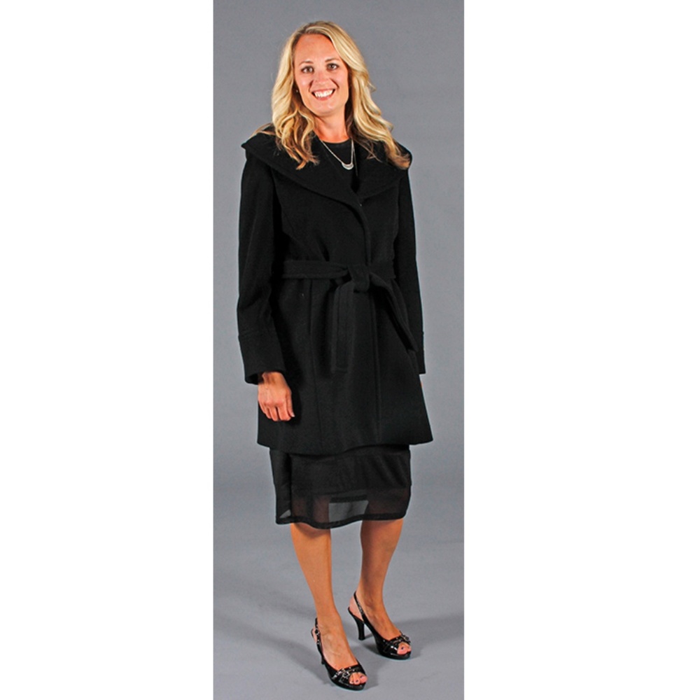 Larry Levine Lambswool and Cashmere Coat - Picture 1 of 2